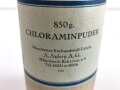 Pack " 850g Chloraminpulver" datiert 1941, gehört in den Tier Luftschutzkasten 39