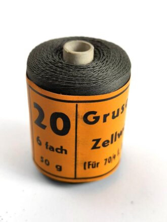 Rolle Gruschwitz Leinenzwirn Feldgrau . Neuwertig, aus der originalen Umverpackung, diese datiert 1941. Sie erhalten ein ( 1 ) Stück