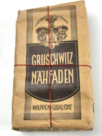 Rolle Gruschwitz Leinenzwirn Feldgrau . Neuwertig, aus der originalen Umverpackung, diese datiert 1941. Sie erhalten ein ( 1 ) Stück