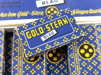 "Gold Stern Blau" Rasierklingen. Sie erhalten...