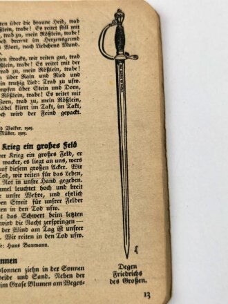 "Morgen marschieren wir - Liederbuch der deutschen Soldaten", Oberkommando der Wehrmacht, 128 Seiten, 10,5 x 14,5 cm