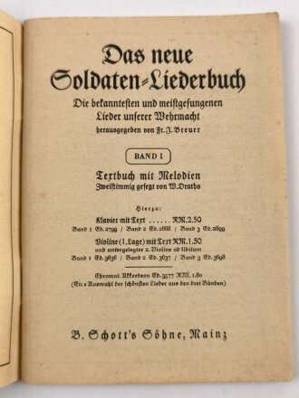 "Das neue Soldaten-Liederbuch" , Textbuch mit...