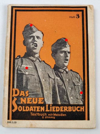 "Das neue Soldaten-Liederbuch" , Textbuch mit Melodien 2 stimmig,Band 3 mit 63 Seiten,  gebraucht