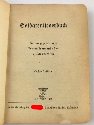 "Soldatenliederbuch" Herausgegeben von...