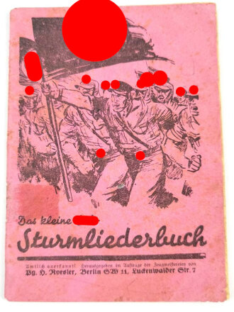 "Das kleine SA Sturmliederbuch" 31 Seiten, gebraucht