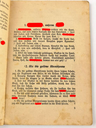 "Deutsche Kampf- und Volkslieder" 64 Seiten, defekt