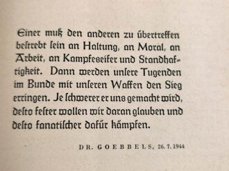 "Offiziere des Führers" Die nationalsozialistische Monatsschrift der Wehrmacht, 4.Heft 1944 mit 72 Seiten