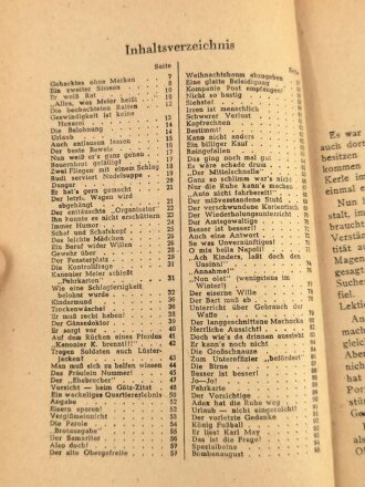 VB-Feldpost 3. Folge, "Darüber lache ich heute noch"- Soldaten erzählen heitere Erlebnisse, 96 Seiten, 1943 datiert, gebraucht