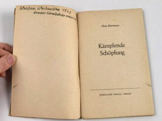 Als Feldpostbrief verschickbares Buch " Kampfende Schöpfung" Nordland Bücherei mit 59 Seiten