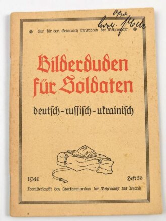 "Bilderduden für Soldaten deutsch - russisch - ukrainisch" 64 Seiten, leicht gebraucht