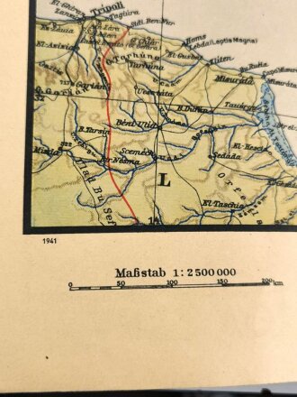 "Schlag nach über den Südosten" Tornisterschrift des Oberkommandos der Wehrmacht, Landkarte, datiert 1941, gebraucht