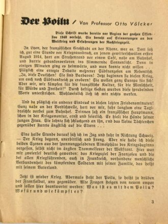 "Der Poilu" Tornisterschrift des Oberkommandos der Wehrmacht, datiert 1939/40, gebraucht