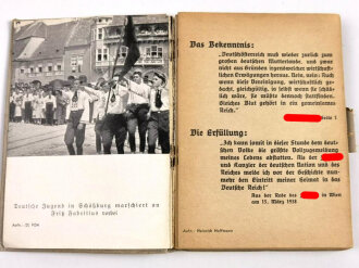 "Der Merker" Jugendjahrbuch des Volksbundes für das Deutschtum im Ausland 1939" Gebraucht, 239 Seiten, Bindung zum Teil gelöst