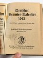 "Deutscher Beamten Kalende 1943" nicht ausgefüllt 493 Seiten, Einband beschädigt