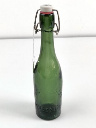 Bierflasche mit Bügelverschluss "Allgäuer Brauhaus" datiert 1939. Ungereinigt, Höhe 26cm