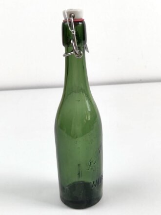 Bierflasche mit Bügelverschluss "Allgäuer Brauhaus" datiert 1939. Ungereinigt, Höhe 26cm