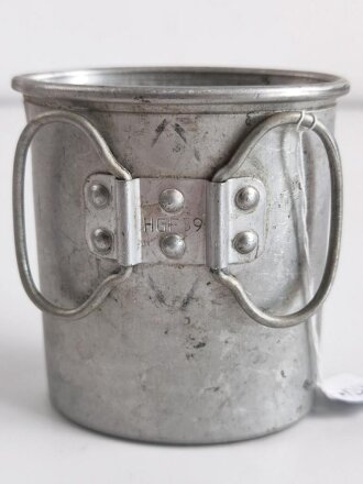 Trinkbecher Wehrmacht aus Aluminium, Hersteller HGF39