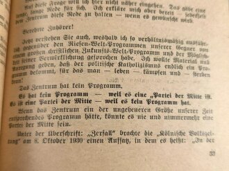 "Katholizismus und Nationalsozialismus" Eine Rede an den deutschen Katholizismus von Wilhelm Maria Senn, Pfarrer, datiert 1931, 95 Seiten, gebraucht