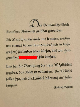 "Das Reich als Aufgabe" Schulungsunterlagen des Hauptschulungsamtes, 32 Seiten, gebraucht