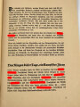 "Das Reich als Aufgabe" Schulungsunterlagen des Hauptschulungsamtes, 32 Seiten, gebraucht