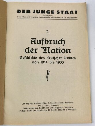 "Aufbruch der Nation" Der Junge Staat, 62 Seiten, gebraucht