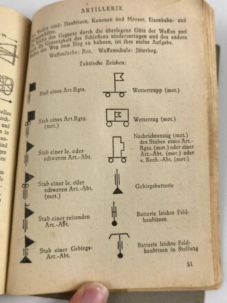 "Du und dein Heer" Taschenbuch für deutschen Jungen, datiert 1943, 83 Seiten DIN A6, stark gebraucht, Umschlag lose