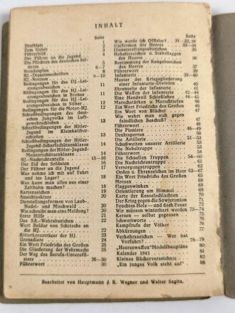 "Du und dein Heer" Taschenbuch für deutschen Jungen, datiert 1943, 83 Seiten DIN A6, stark gebraucht, Umschlag lose