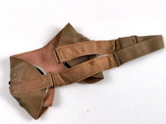 Allgemeine Schutzbrille Wehrmacht in Kunstlederhülle, ungetragenes Stück mit dunklen Ultrasin Gläsern