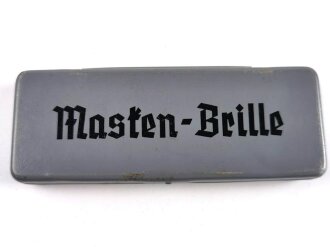 "Masken-Brille" der Wehrmacht, getragenes Stück eines Angehörigen Inf. Ers. Btl. 80