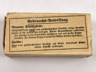 Wehrmacht, Mittel gegen Geschlechtskrankheiten in Verpackung, sehr guter Zustand