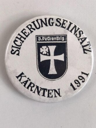 Österreich, Plakette " Sicherungseinsatz Kärnten 1991 3. Panzer Grenadier Brigarde "