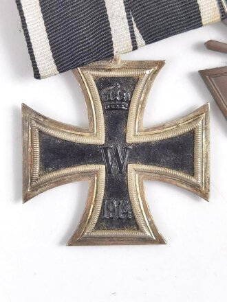 1. Weltkrieg, 2er Ordensspange " Eisernes Kreuz 2....