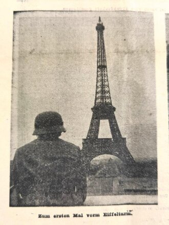 "Der Vormarsch" Erinnerungsblatt an den Einzug in Paris für die Soldaten der Armee von Kuechler