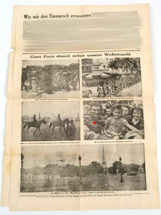 "Der Vormarsch" Erinnerungsblatt an den Einzug in Paris für die Soldaten der Armee von Kuechler