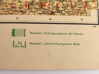 "Unsere Westgrenze mit Westwall und Maginotlinie" Velhagen & Klasings Karte