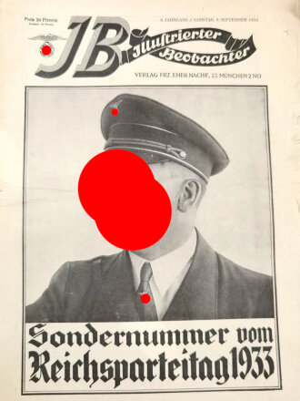 10 Ausgaben " Illustrierter Beobachter", nicht auf Vollständigkeit geprüft