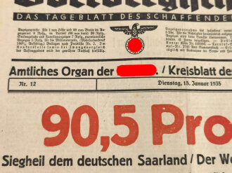 "Oberbergischer Bote" Amtliche Zeitung der NSDAP / Kreisblatt des Oberbergischen Landes. 5 Ausgaben, nicht auf Vollständigkeit geprüft