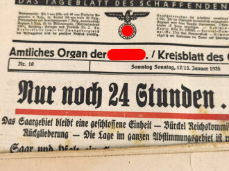 "Oberbergischer Bote" Amtliche Zeitung der NSDAP / Kreisblatt des Oberbergischen Landes. 5 Ausgaben, nicht auf Vollständigkeit geprüft