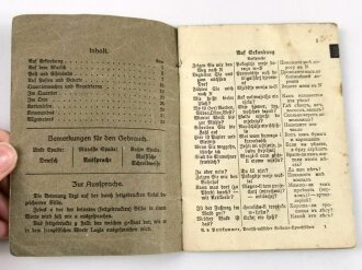 1.Weltkrieg " Deutsch - russischer Soldaten Sprachführer"  Kleinformat, 33 Seiten, gebraucht