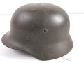 Heer, Stahlhelm Modell 1940 . Originallack, zusammengehörig, guter Zustand. Glocke Grösse 66, Innenfutter 59