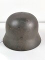 Heer, Stahlhelm Modell 1940 . Originallack, zusammengehörig, guter Zustand. Glocke Grösse 66, Innenfutter 59