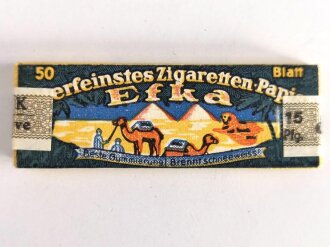 Efka Zigarettenpapier, ungeöffnete Packung, Steuerbanderole mit Hakenkreuz