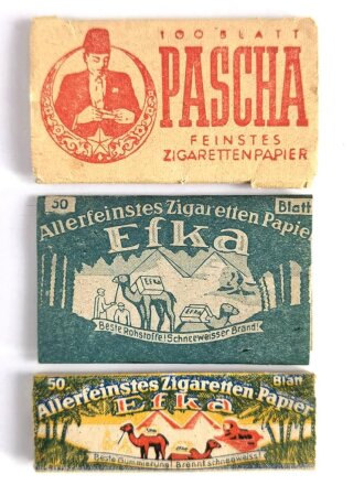 3 x   Zigarettenpapier aus der Zeit des 2.Weltkrieg