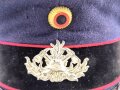 Feuerwehr III.Reich, getragene Schirmmütze in gutem Gesamtzustand , nach dem Krieg mit Bundesrepublikanischen Effekten versehen und weitergetragen