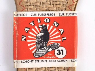 Deutsches Jungvolk / Hitlerjugend, Paar " National " Einlegesohlen für Schuhe . Gesamtlänge 20cm