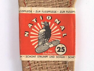 Deutsches Jungvolk / Hitlerjugend, Paar " National " Einlegesohlen für Schuhe . Gesamtlänge 16cm