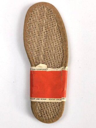 Deutsches Jungvolk / Hitlerjugend, Paar " National " Einlegesohlen für Schuhe . Gesamtlänge 16cm