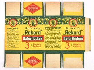 Verpackung " Schram´s Rekord Haferflocken...