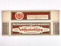 Verpackung " Schram´s Maccaroni " Maße 14 x 31cm, ungebrauchtes Firmenmuster