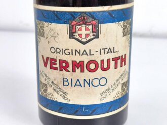 " Original Ital. Vermouth Bianco" Wehrmachts Marketenderware, Verkauf im freien Handel verboten. Ungeöffnet, guter Zustand